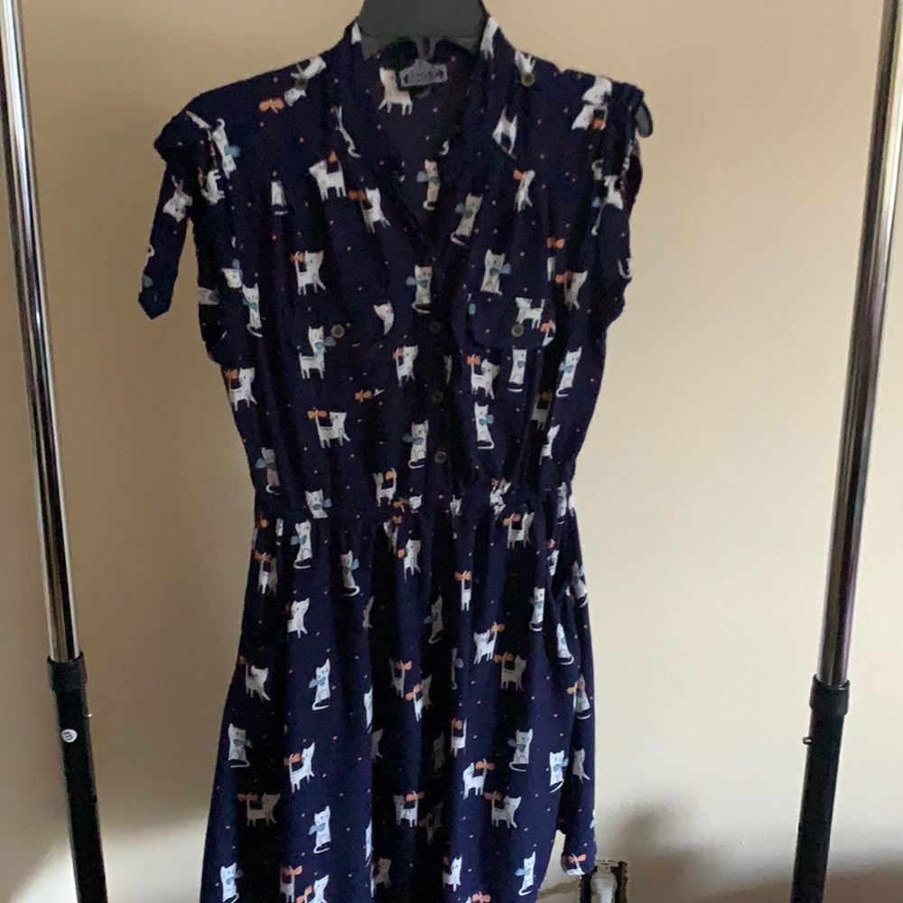 Navy blue Cat dress